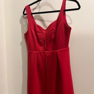 Red Satin Dress